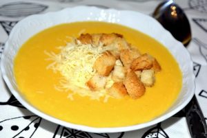 Сырный суп с тыквой