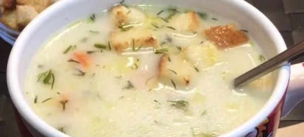 Грибной суп с плавленным сырком