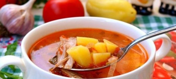 Суп с овощами и индейкой