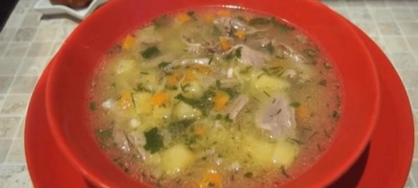Суп из индейки с овощами