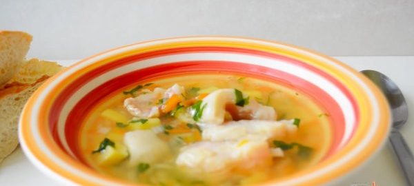 Суп из свежего морского языка